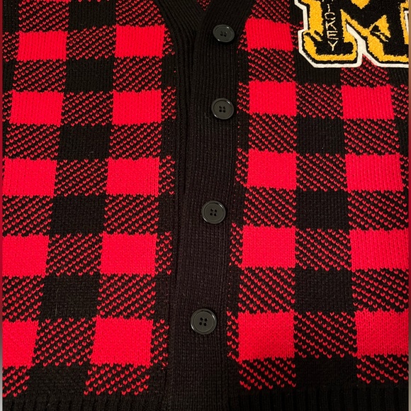 Disney x Forever 21 Mickey Mouse Checkered Cardigan Sweater - Picture 6 of 16